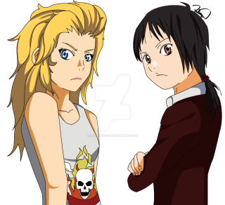 Man woman hands hips looking - free anime wallpaper for tablet