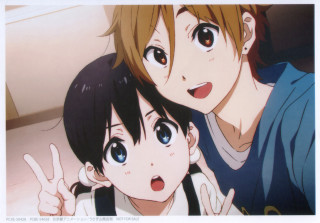 Anime characters posing camera friends - the other pointing free wallpaper