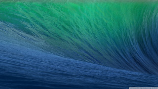 Large wave breaking ocean blue 2 - hue free wallpaper