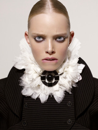 Woman black white collar white - carol bove free wallpaper for mobile