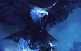 Eagle wings spread air painting - anato finnstark free wallpaper for desktop