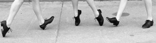 Three women high heels sidewalk - claire hummel free wallpaper
