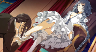 Man woman white dress chair - a chair in front free wallpaper for desktop