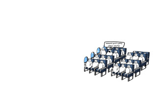 Cartoon group people sitting row - person free wallpaper