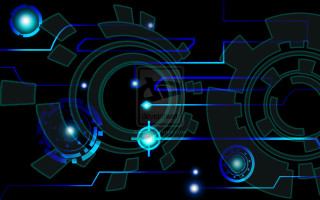 Blue black background clock circles - dot free wallpaper