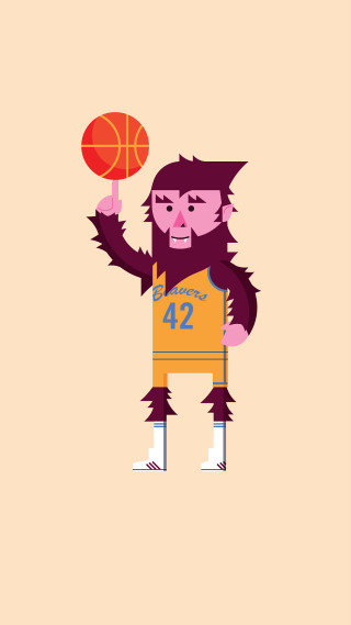 Man holding basketball number 42 - alex petruk ape free wallpaper for mobile