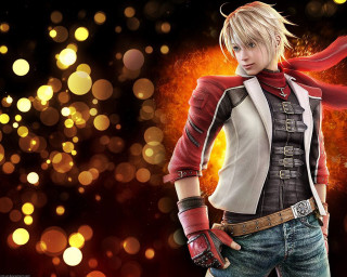 Woman red jacket jeans fire - a fire background free wallpaper for desktop