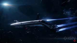 Spaceship flying dark space bright - a dark space free wallpaper for desktop