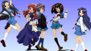 Anime girls dresses boots posing - dress free wallpaper