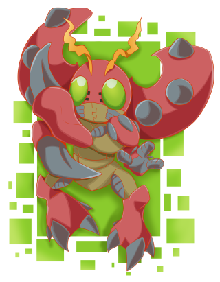 Cartoon character red gray green - body free wallpaper for mobile