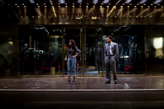 Man woman building night lights - a man and a woman free wallpaper for desktop