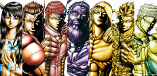 Anime characters group arms around 4 - yusuke murata free wallpaper