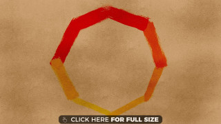 Red yellow stop sign click - a caption below free wallpaper