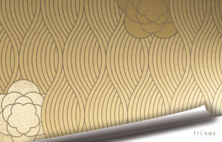 Gold flower white background wallpaper - paper texture free wallpaper