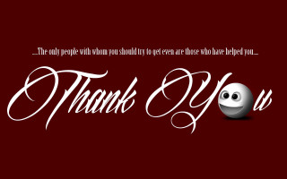 Thank you card ball smile - dark background free wallpaper for desktop