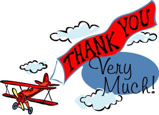 Red plane thank you very - a red banner free wallpaper