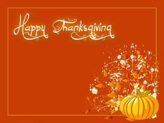Happy thanksgiving card pumpkin side - free holidays wallpaper