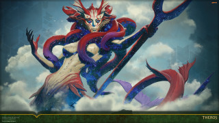 Demon giant knife sky clouds - donato giancola free wallpaper