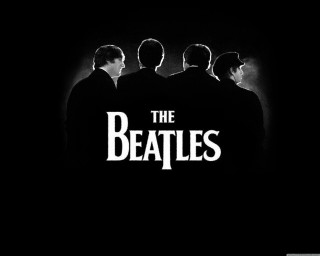 Beatles logo black background smoke - artist free wallpaper for desktop