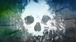 Skull trees sky green hue - tree and a sky background free wallpaper