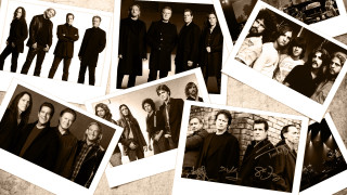 Group black white photo wall - a wall behind them free wallpaper