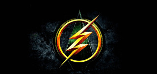 Flash logo dark background yellow - everett warner free wallpaper