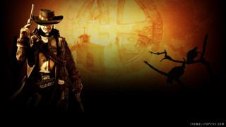 Cowboy hat gun dead bird - steampunk free wallpaper for desktop