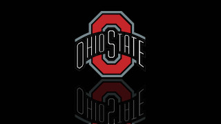 Ohio state black red logo 2 - typographic free wallpaper for desktop
