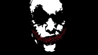 Joker face red writing black - sinister free wallpaper