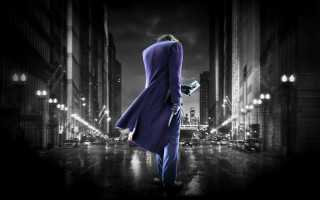 Man purple suit hat rain - the rain in a city free wallpaper