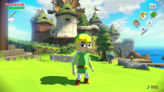 Link person castle green roof - cel free wallpaper