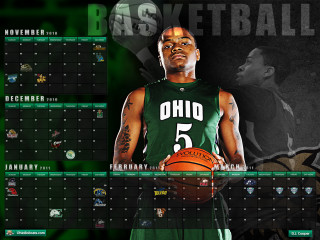 Basketball player holding ball calendar - a basketball free wallpaper