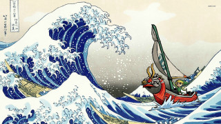 Man riding boat wave boat - a painting of a man riding free wallpaper
