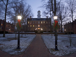 Building clock tower walkway night - heidelberg school free wallpaper