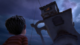 Boy looking tower sky night - alejandro burdisio free wallpaper