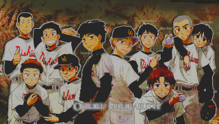 Anime boys baseball uniforms group - a baseball bat free wallpaper