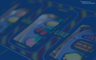 Slot machine blue background line - free vintage wallpaper