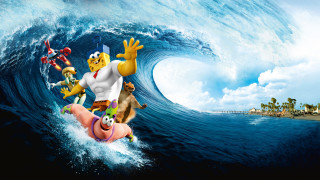 Cartoon character surfing wave ocean 2 - a surfboard in the ocean free wallpaper
