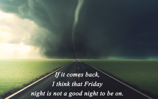 Friday night cloudy sky road - cloud and a quote free wallpaper