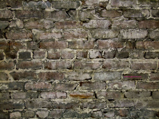 Brick wall red white sign - blunt border free wallpaper