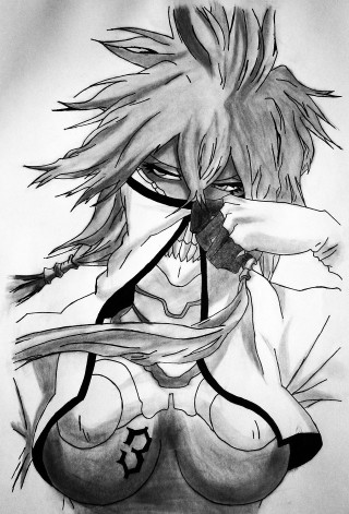 Woman long hair sword drawing - amano free wallpaper for mobile