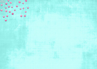 Blue background pink flowers white - a minimalist painting free wallpaper for desktop