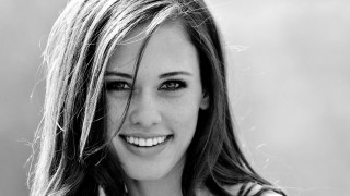 Woman long hair smiling black 2 - photo free wallpaper