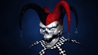 Creepy clown red hat horns - a creepy clown free wallpaper