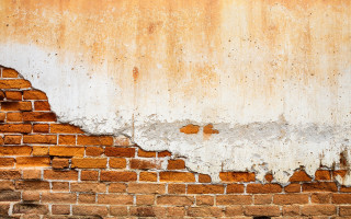 Brick wall white paint chipping - texture free wallpaper