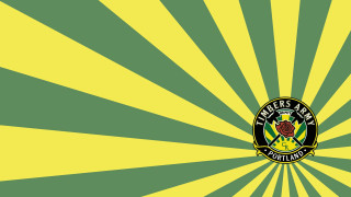 Green yellow striped background crest - mosaic free wallpaper
