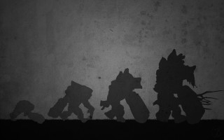 Shadow group people walking street - aaron douglas free wallpaper