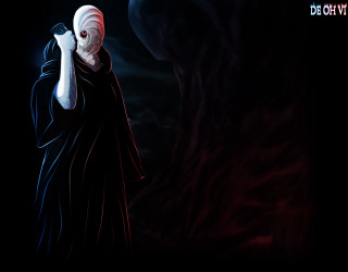 Man black robe white object - a white object free wallpaper