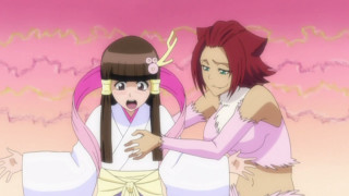 Anime characters desert pink clouds - a pink sky free wallpaper