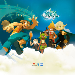 Cartoon characters clouds ship sky - free gaming wallpaper for tablet